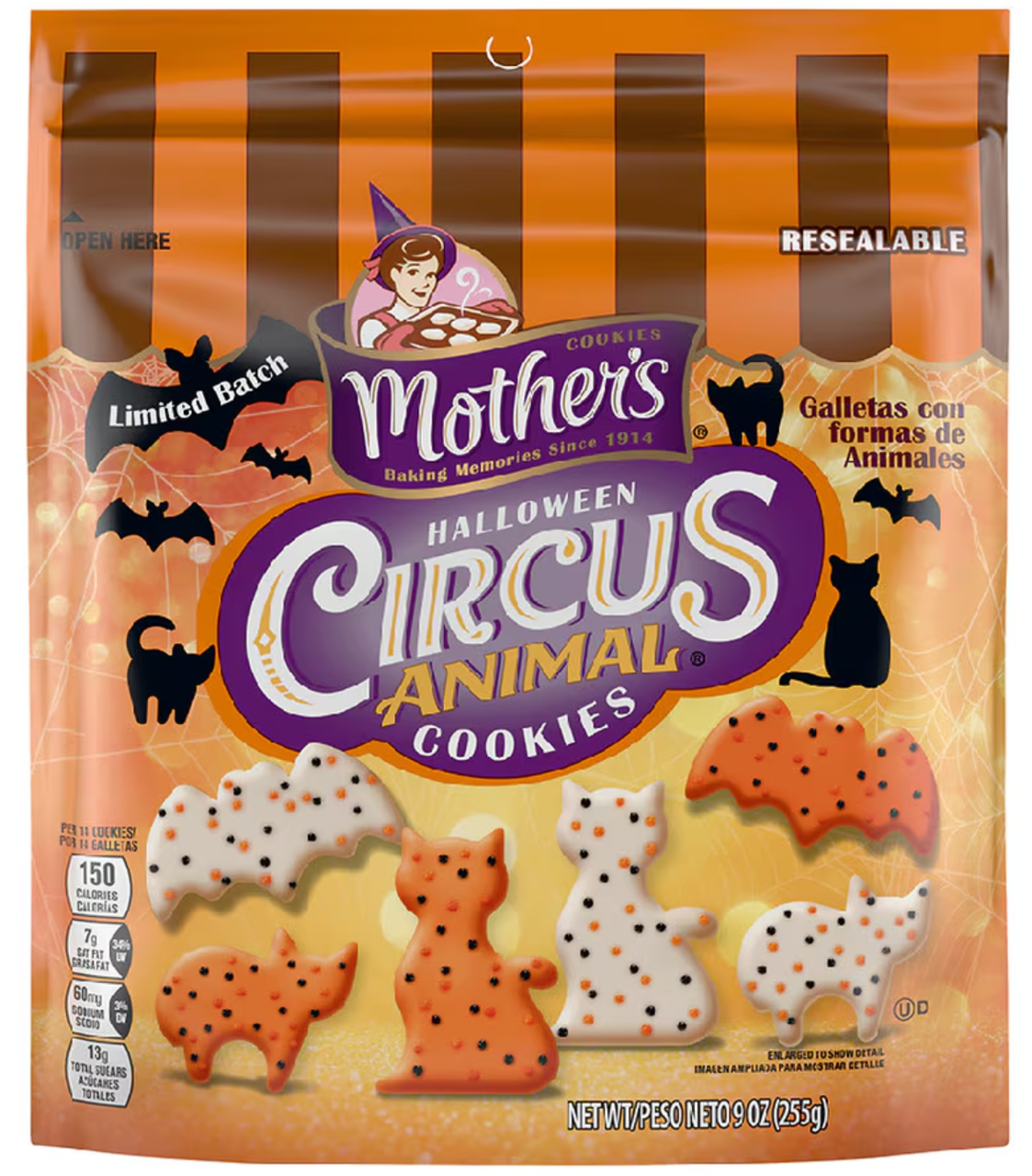 Печенье в форме животных Mother's Halloween Circus Animal Cookies 255 г (2359479940)
