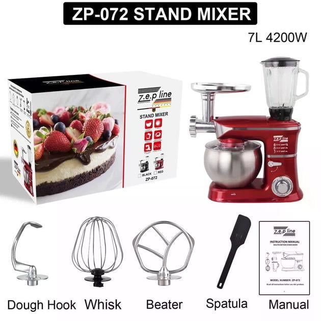 Комбайн кухонний ZepLine ZP-072 3200W 7 л Червоний (ZP072/1) - фото 5
