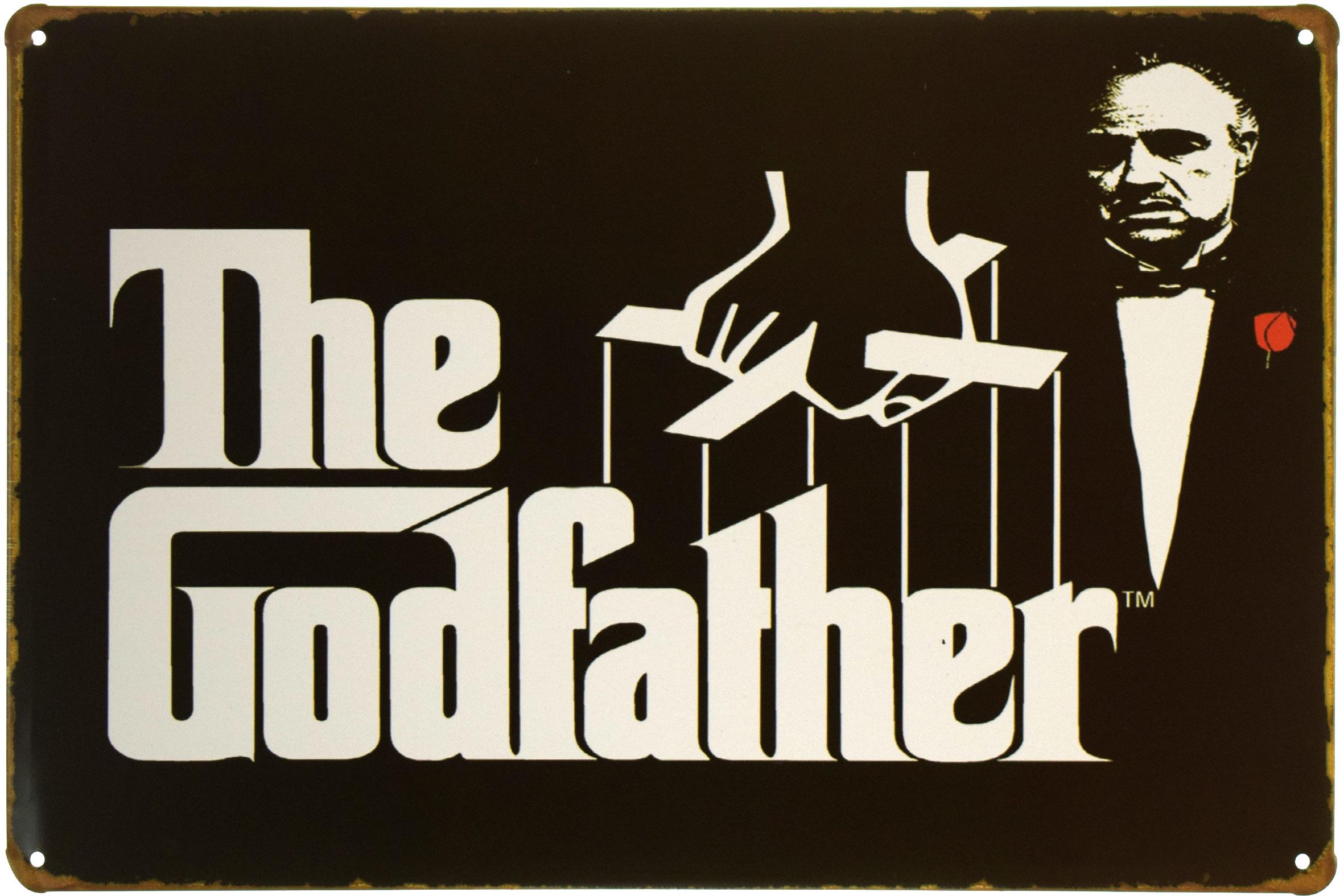 Табличка металлическая Крестный Отец/The Godfather 1972 20x30 см