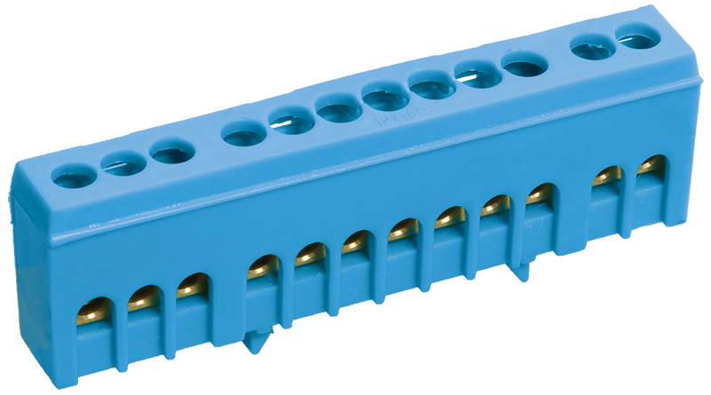 Шина нулевая УЕК ШНИ-6х9-14-К-С 14 отверстий 6х9 мм медь в корпусном изоляторе на DIN-рейку (YNN10-69-14KD-K07) Шина нулевая УЕК ШНИ-6х9-14-К-С 14 отверстий 6х9 мм медь в корпусном изоляторе на DIN-рейку (YNN10-69-14KD-K07)