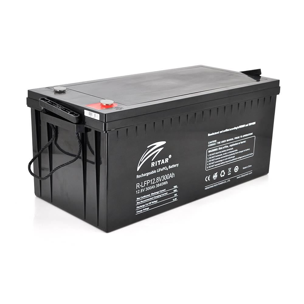 Батарея акумуляторна з bluetooth Ritar LiFePO4 12,8V 300Ah3840Wh BMS100@4S 522х240х219 мм (43666)