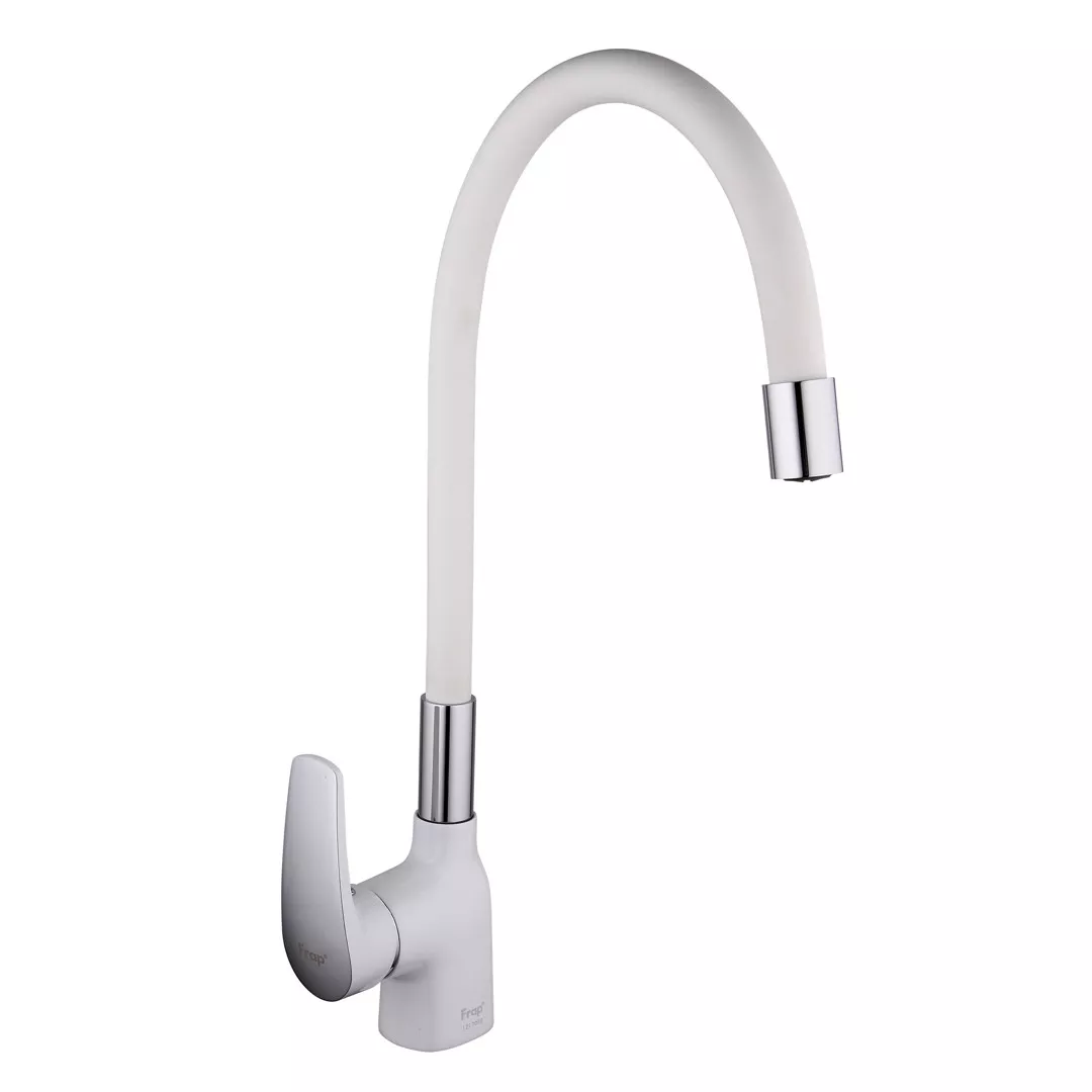 Змішувач для кухні Frap F4453-03 з гнучким виливом Білий/Хром (SQ-1034163) Змішувач для кухні Frap F4453-03 з гнучким виливом Білий/Хром (SQ-1034163)