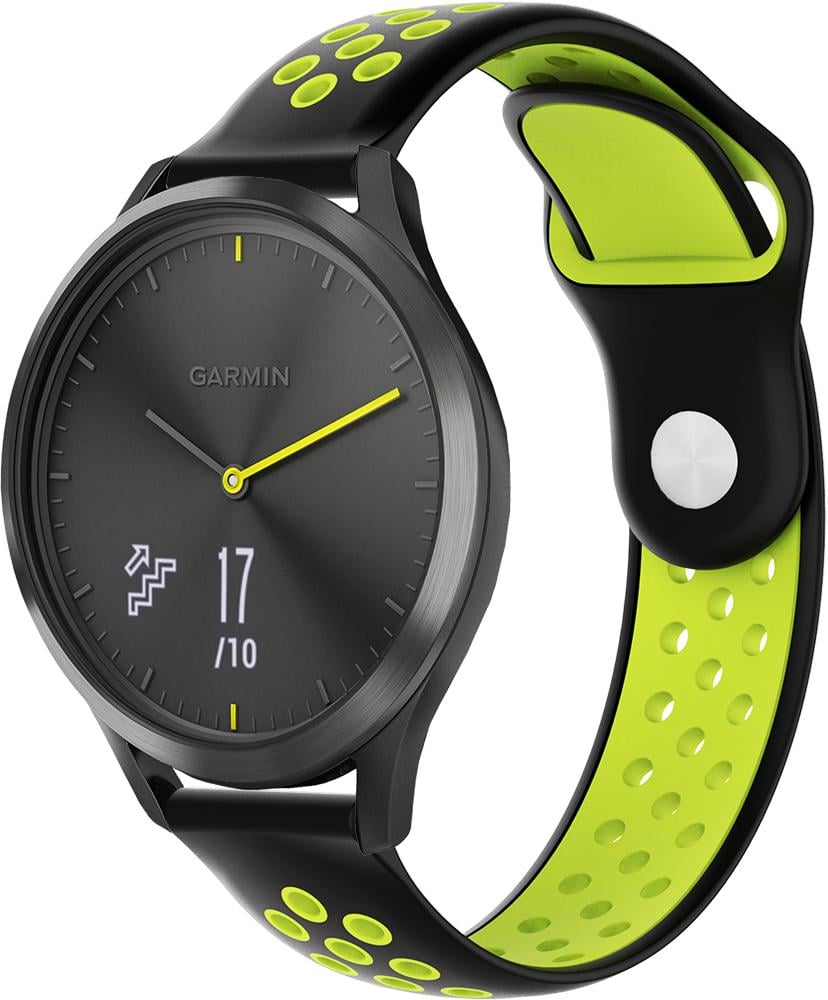Ремешок Sport для Garmin Vivomove HR Black Green (23032-4A) Ремешок Sport для Garmin Vivomove HR Black Green (23032-4A)