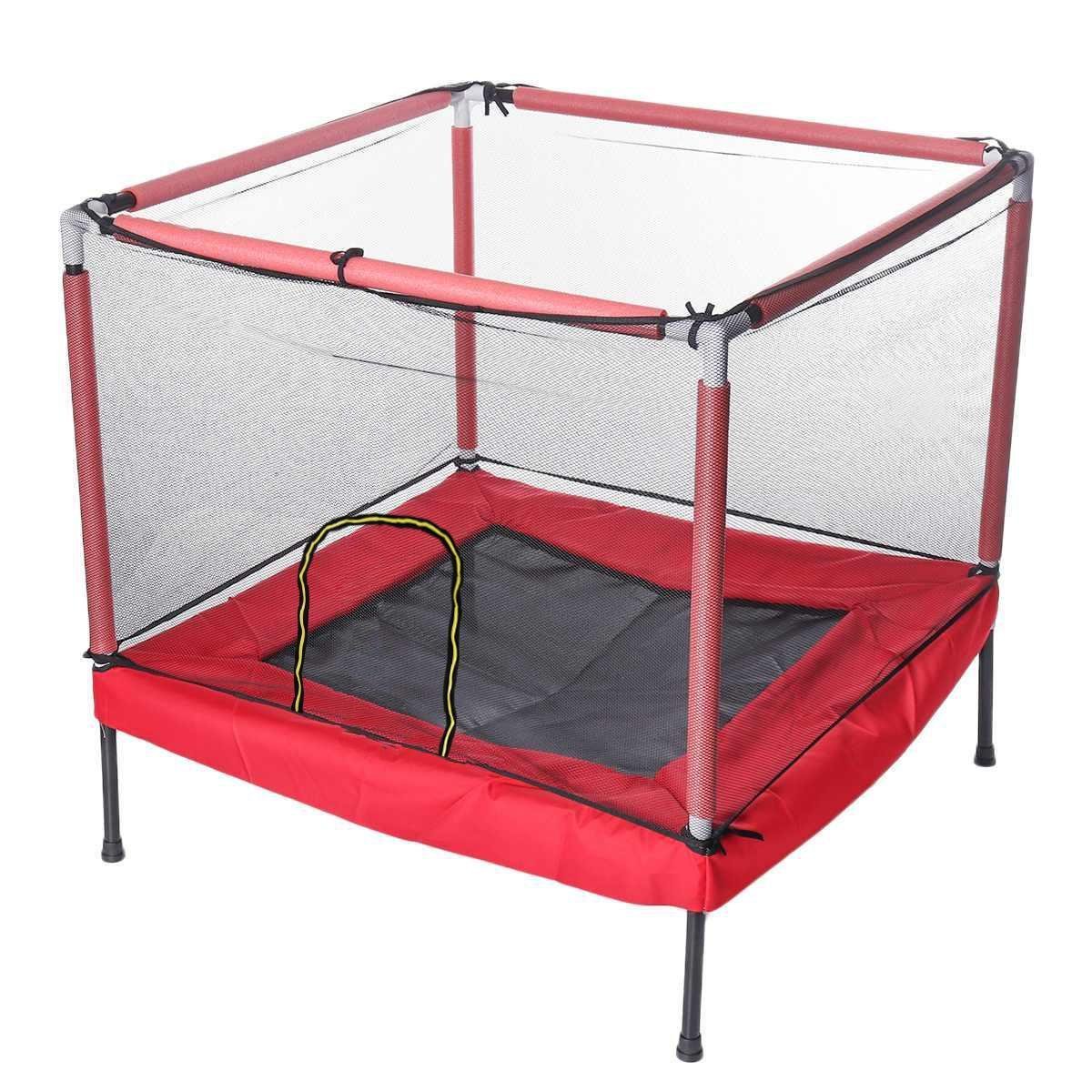 Батут Atleto KRB07 манеж детский с сеткой 120x120 см Красный (4415)