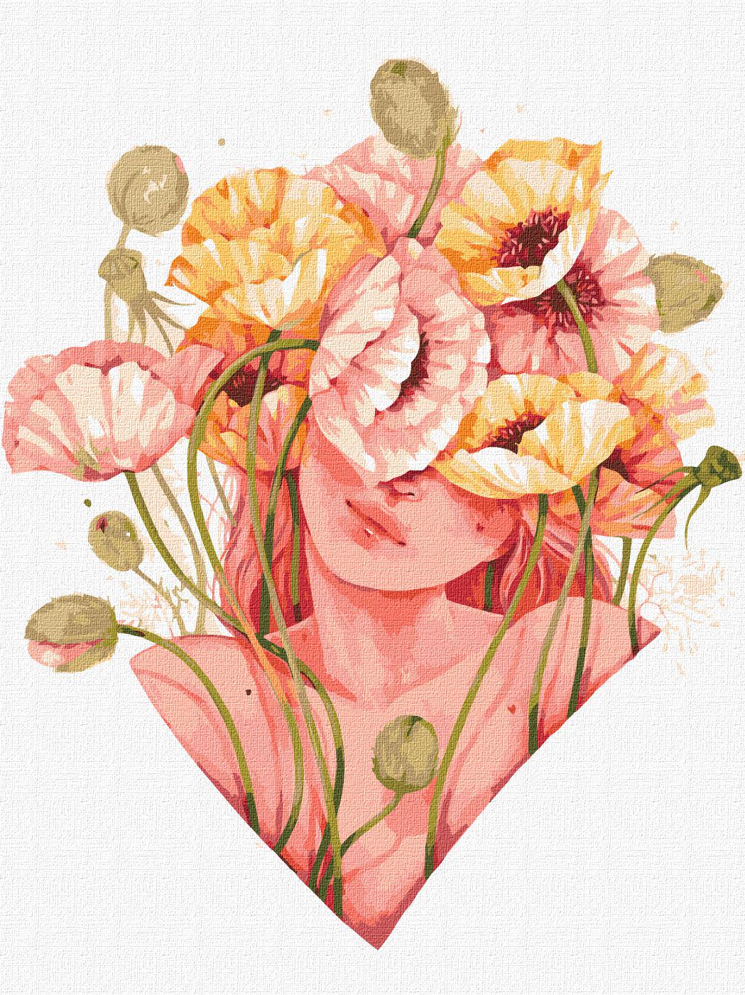 Картина по номерам Идейка Цветочное прикосновение 30х40 см (Id-KHO2589)