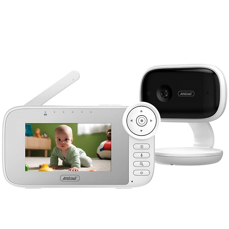 Відеоняня бездротова радіоняня з двостороннім зв'язком Andowl Q-A009X1 4,5" Білий (1987af99) - фото 1