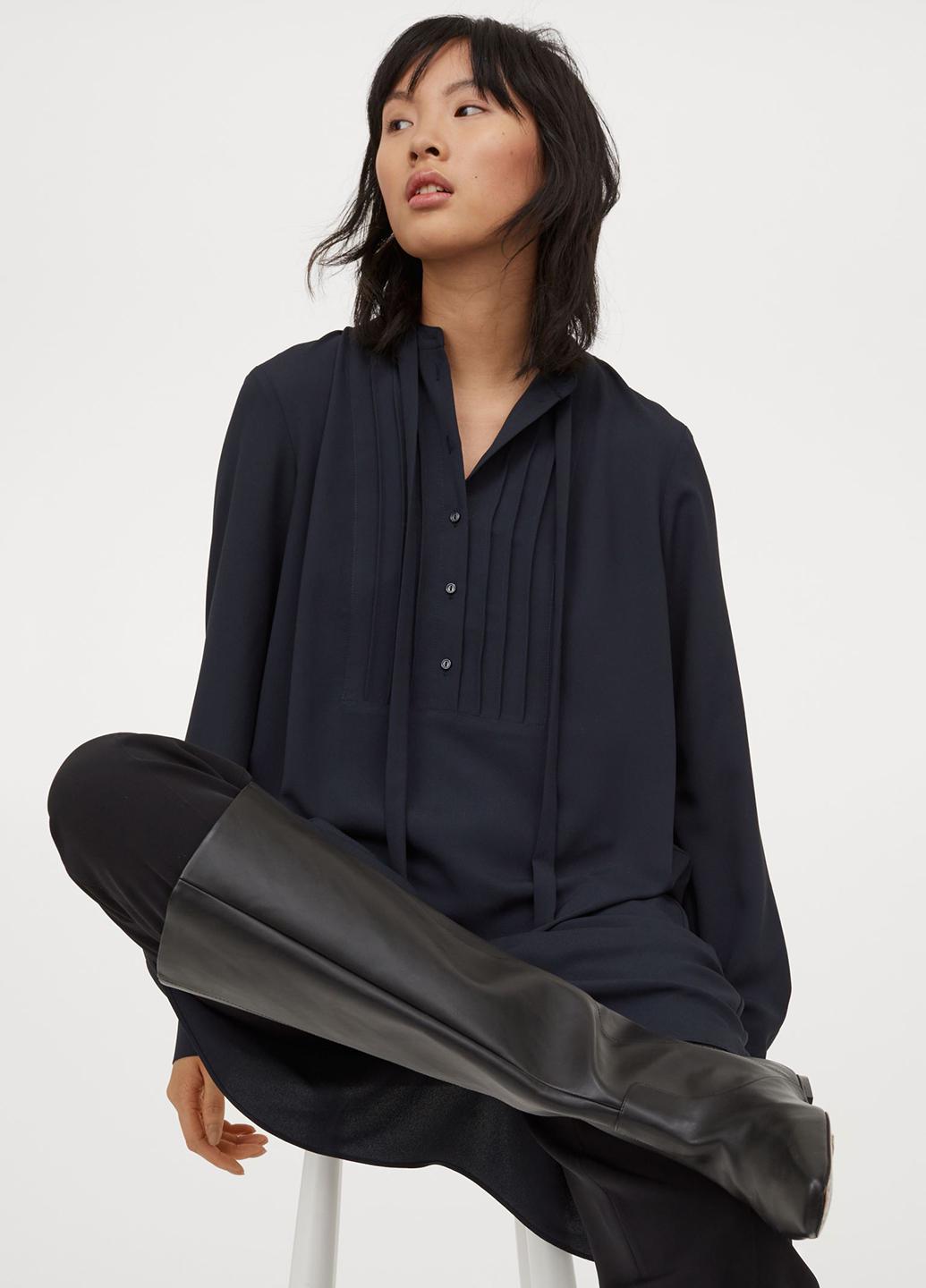 Платье H&M M Темно-синий (954013001b42)