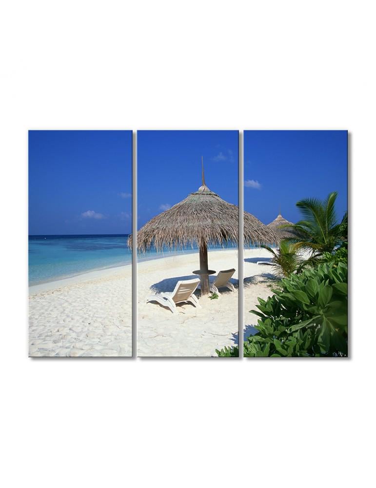 Картина модульная Рай на Земле 3 модуля 70x105 см