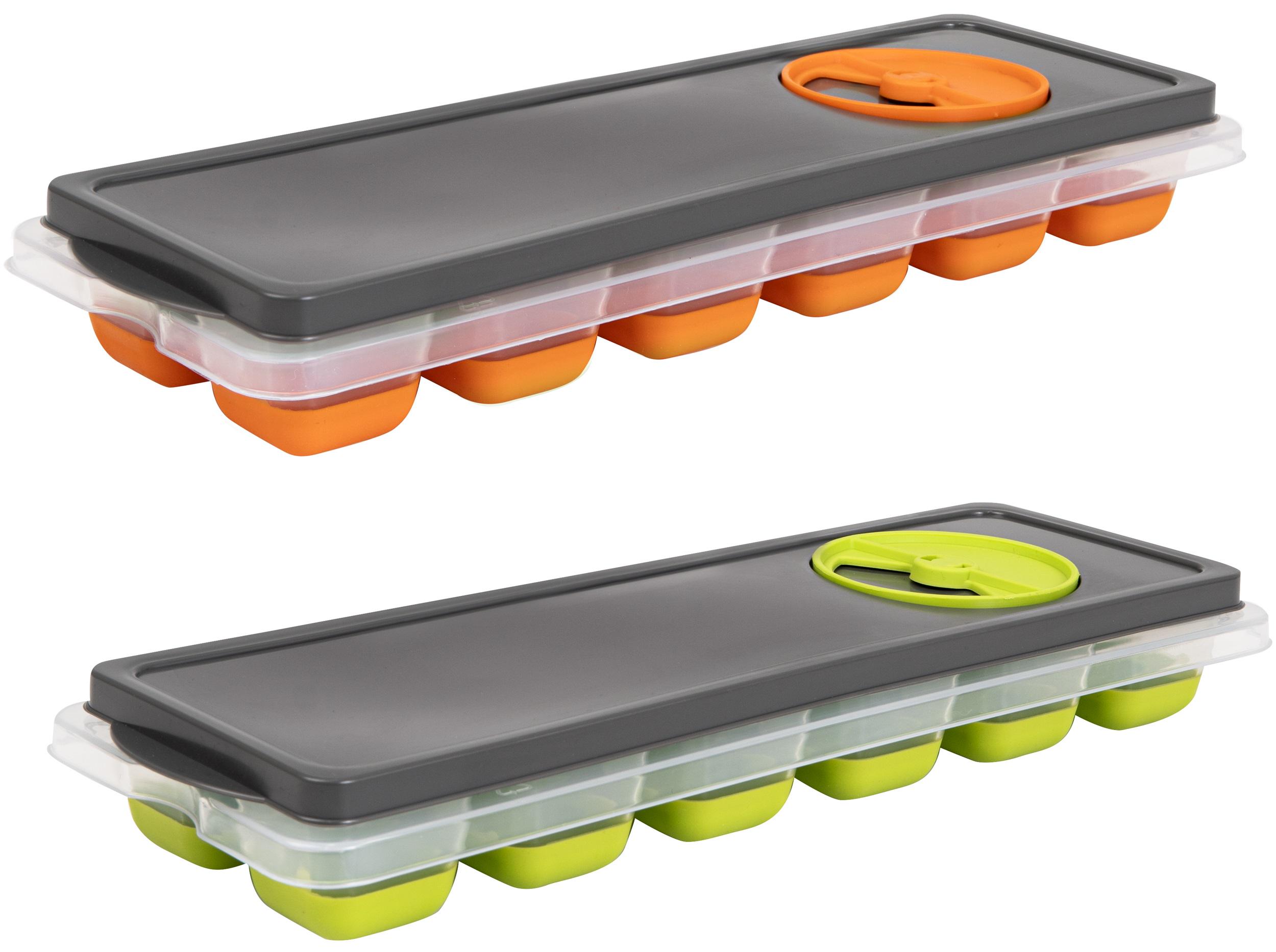 Форма для льоду пластиковий HEREVIN Ice Cube Orange-Green MIX 3,5x9,5x25,7 см 2 шт. (161020-560)