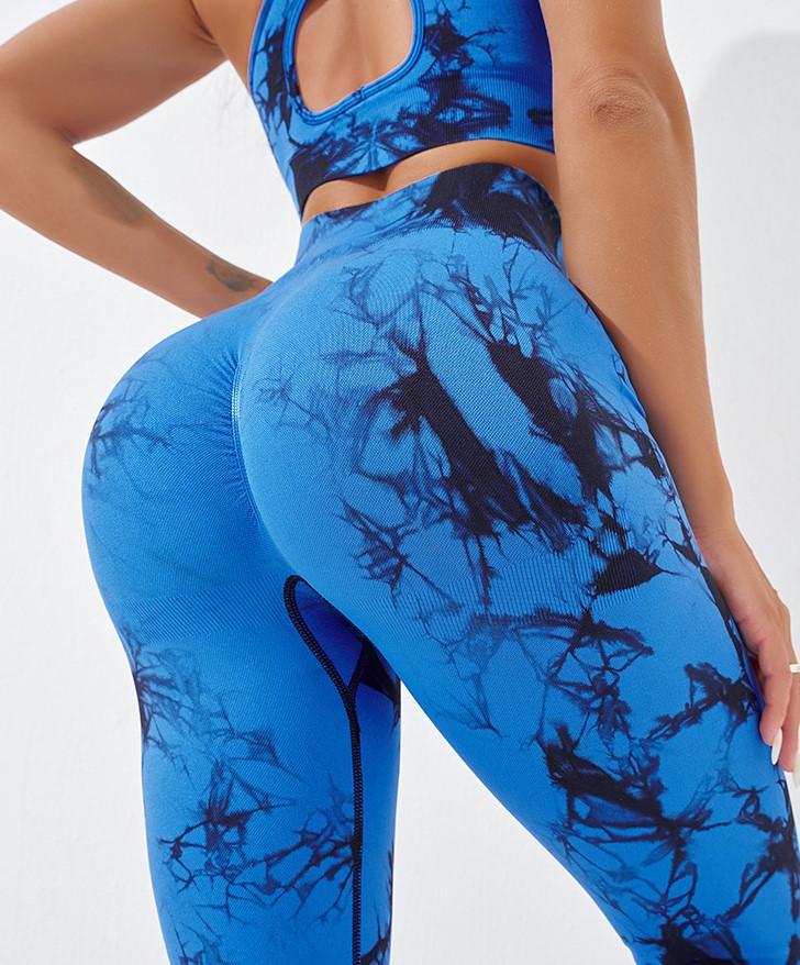 Лосины спортивные женские с эффектом push-up для фитнеса и тренировок в зале XL Синий (70042XL) - фото 4 Лосины спортивные женские с эффектом push-up для фитнеса и тренировок в зале XL Синий (70042XL) - фото 4