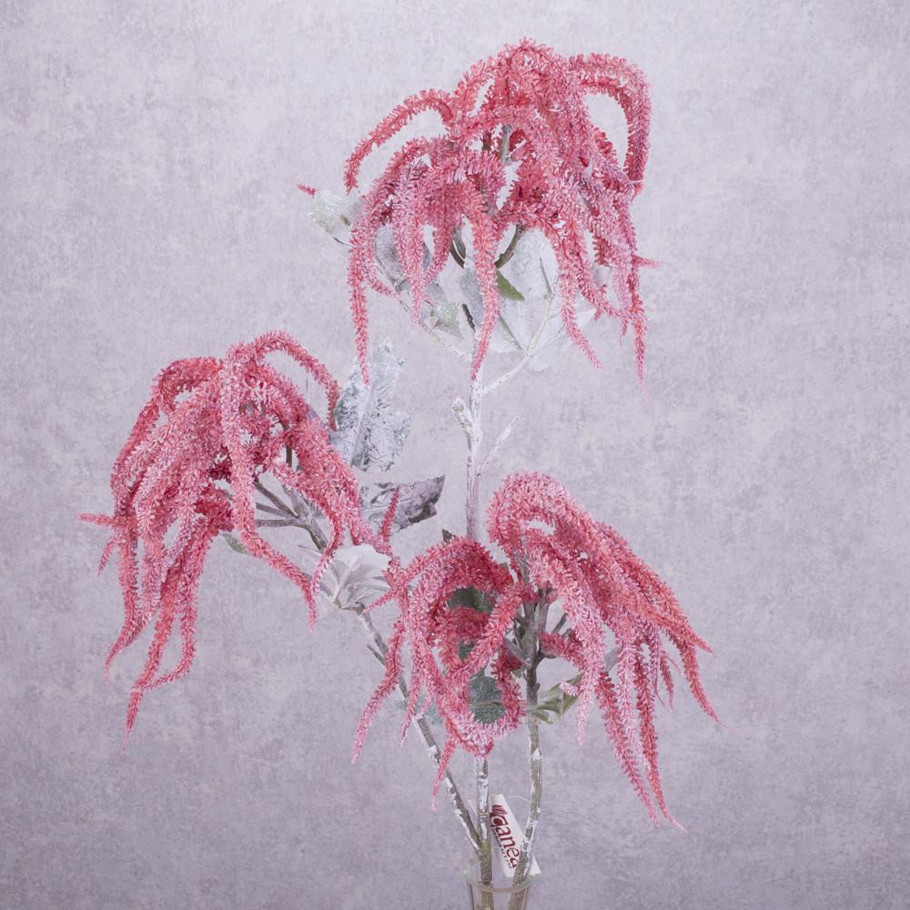 Искусственные цветы Ветка амарант латексный Розовый (5152-2)