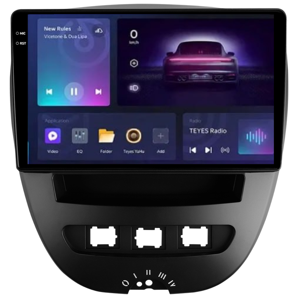 Магнитола штатная Teyes CC3 2K 6/128 GB для Peugeot 107 Toyota Aygo 2005-2014 г. 9" (AR-80626)