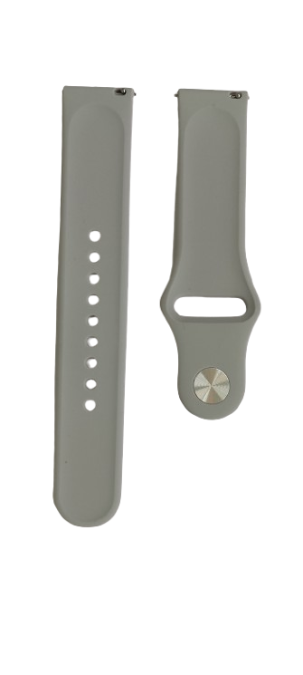 Ремешок для часов силиконовый 20х175 мм Cloud grey (3195) - фото 2