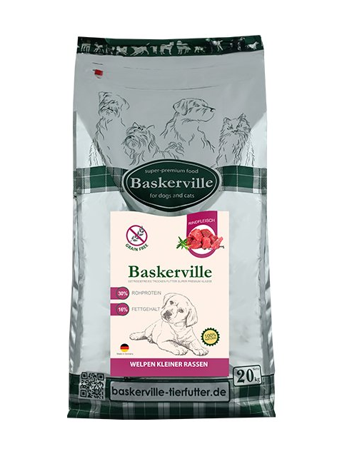 Корм сухий беззерновий для цуценят дрібних порід Baskerville Яловичина та м'ясо птиці 20 кг (04405033) Корм сухий беззерновий для цуценят дрібних порід Baskerville Яловичина та м'ясо птиці 20 кг (04405033)
