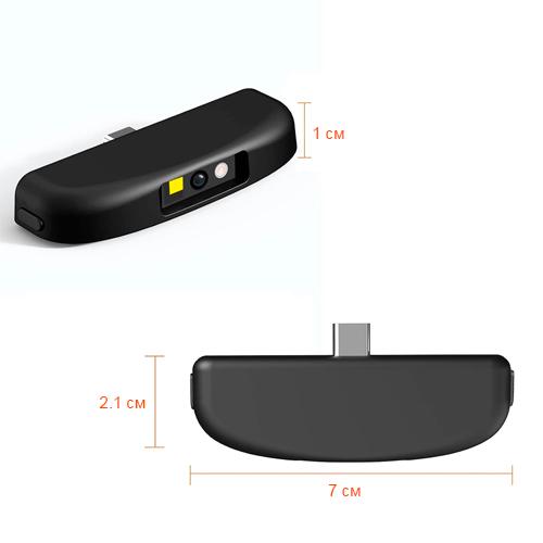 Сканер штрихкодів/QR-кодів Міні 1D/2D для Android Type-C Black (902325) - фото 5 Сканер штрихкодів/QR-кодів Міні 1D/2D для Android Type-C Black (902325) - фото 5