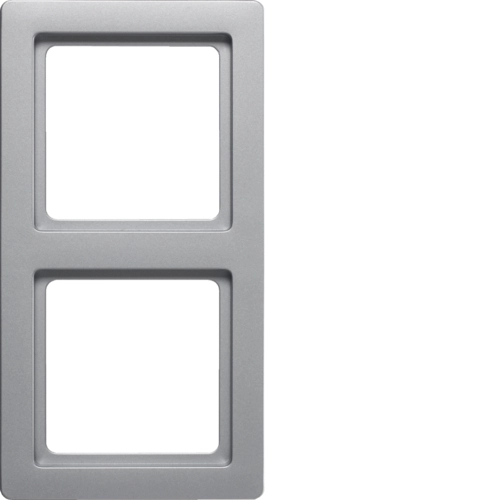 Рамка Berker Q.1 двухместная Алюминий (10126084)