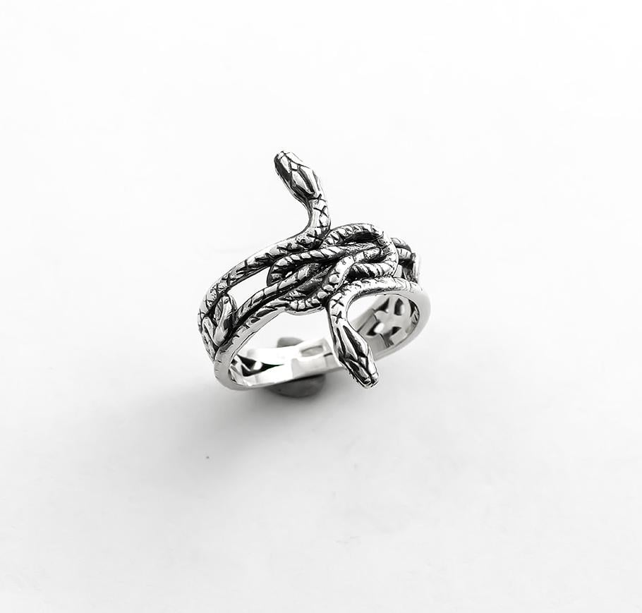Кільце Maxi Silver 9107 SE Дві змії р. 18 (8910783) Кільце Maxi Silver 9107 SE Дві змії р. 18 (8910783)
