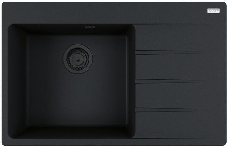 Мойка для кухни гранитная Franke Centro CNG 611-78 TL Black Edition 114.0699.239 врезная с крылом справа Черный матовый (17664418)