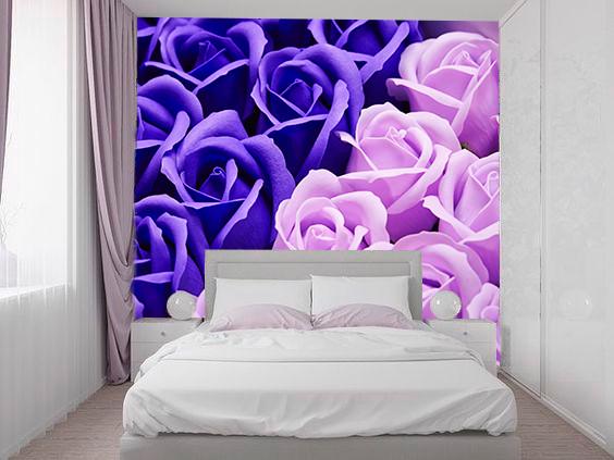 Фотообои 3D флизелиновые цветочные для спальни/зала/кухни Бутоны роз в темных и светлых тонах