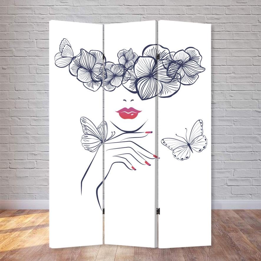 Ширма Загадкова дівчина 180х120 см (935548976)