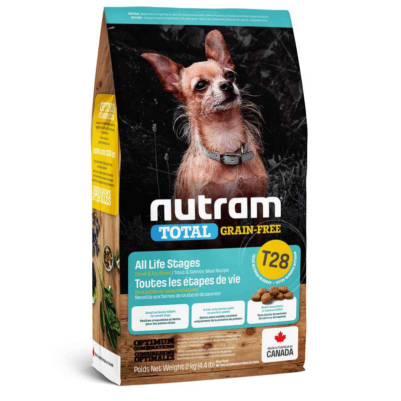 Сухой беззерновой корм для собак мелких пород Nutram T28 Total Grain-Free Salmon & Trout Small Breed Dog 2 кг (30552)