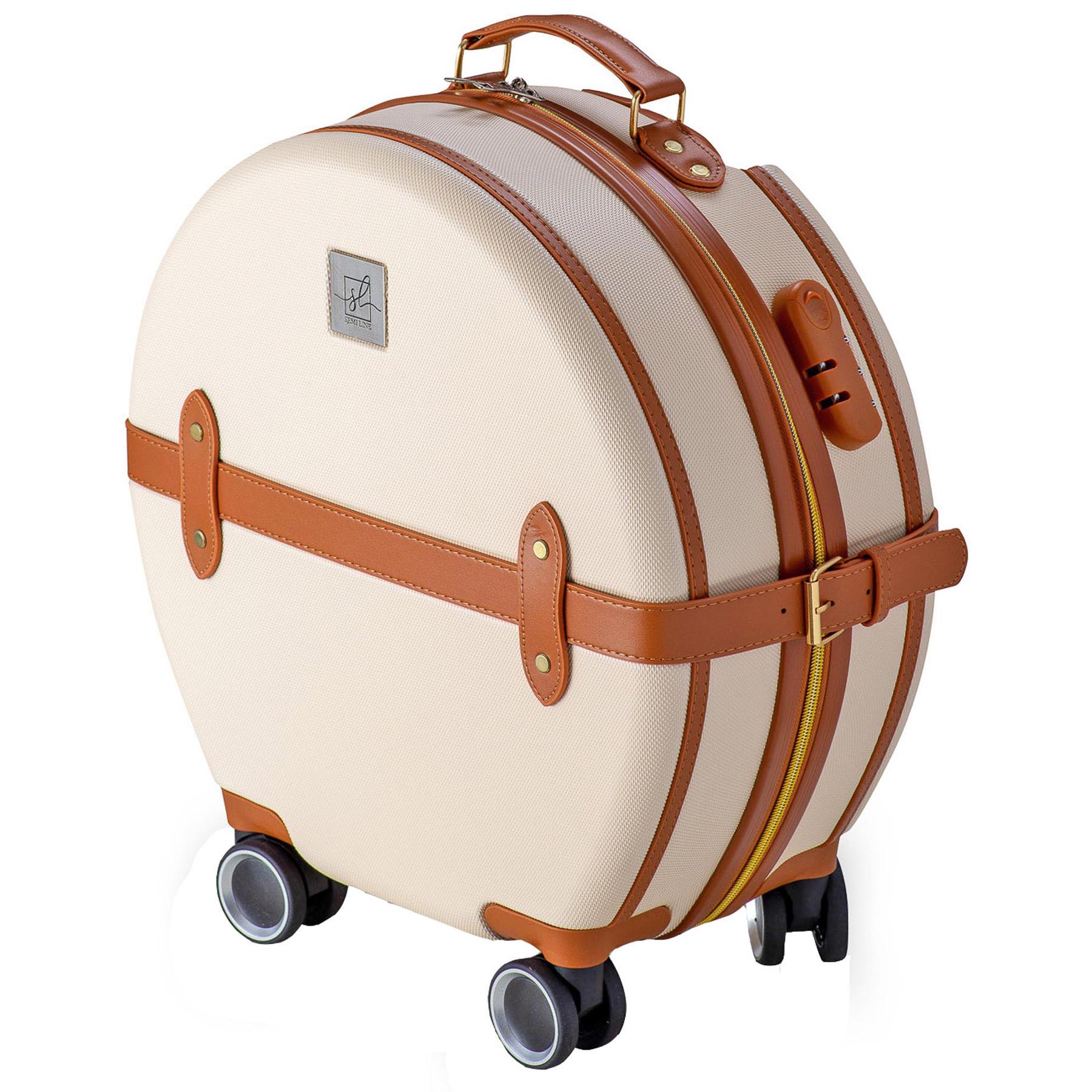 Чемодан малый для ручной клади SEMI LINE 20" ABS-Plastic S Ecru (T5670-3)