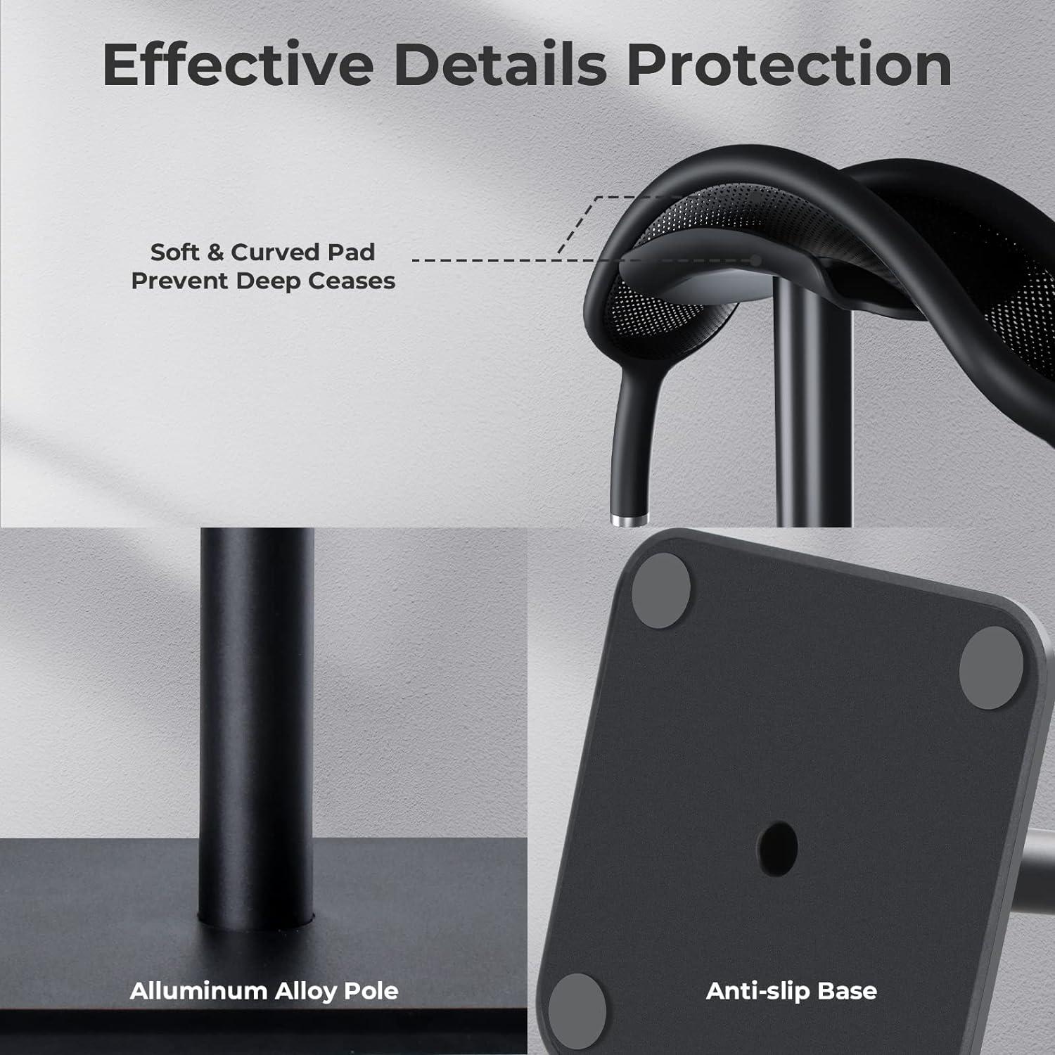 Підставка для навушників універсальна Black (20290) - фото 10 Підставка для навушників універсальна Black (20290) - фото 10