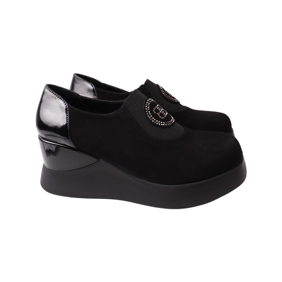 Туфли женские Euromoda из замши р. 38 Черный (485-21DTCPF)