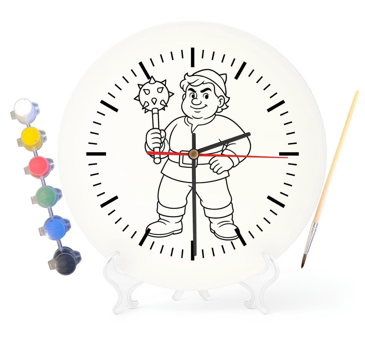 Детский набор для творчества часы-раскраска Котигорошко по мотивам народной сказки 30 см (Г0022)