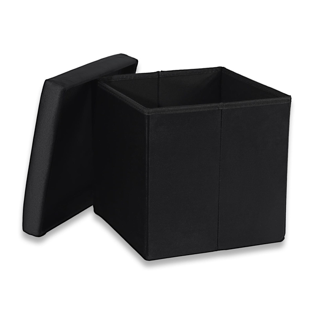 Пуф раскладной Velvet М 30х30х30 см Черный (2053) - фото 2 Пуф раскладной Velvet М 30х30х30 см Черный (2053) - фото 2
