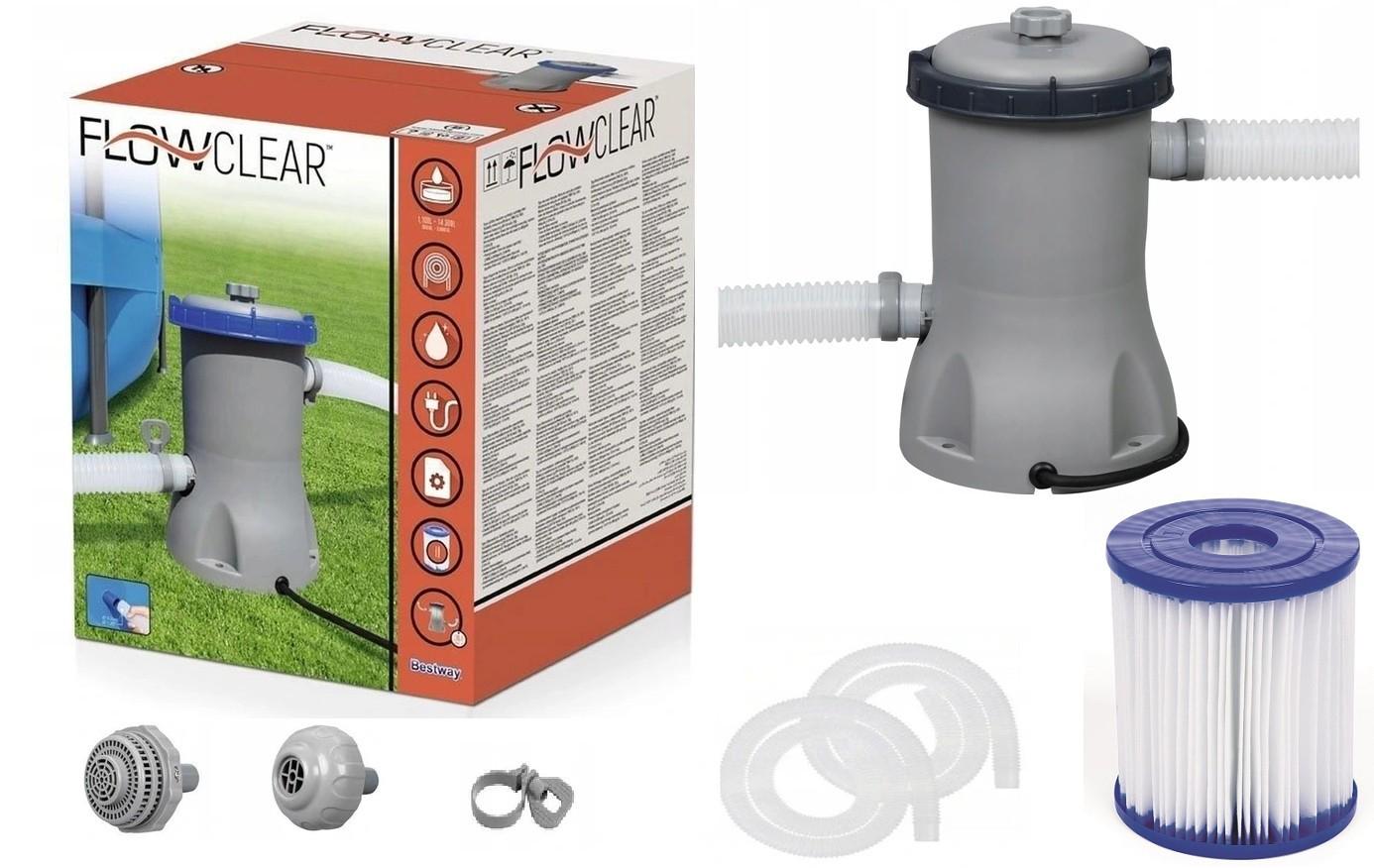 Насос для фільтрації басейну Bestway 2006 л/год (58383) - фото 2 Насос для фільтрації басейну Bestway 2006 л/год (58383) - фото 2