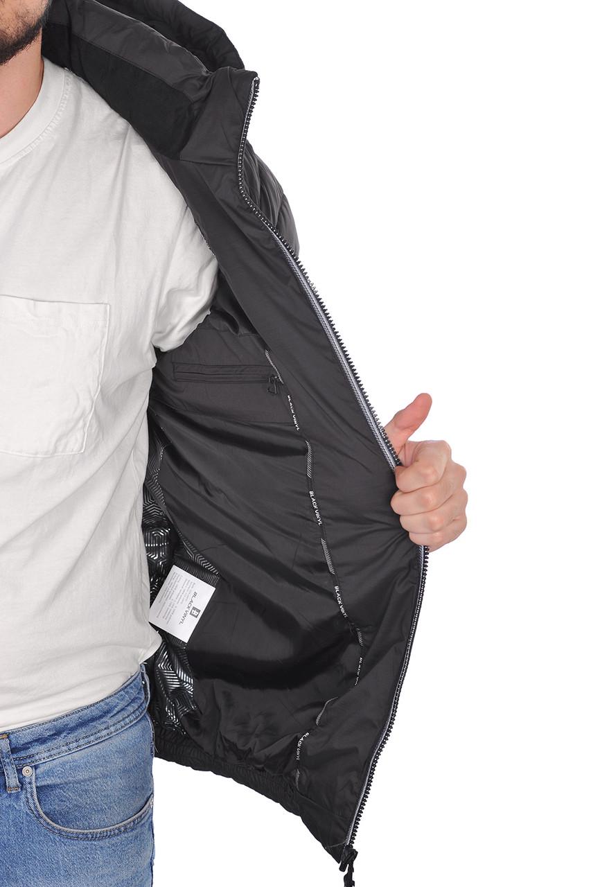 Куртка зимова чоловіча Black Vinyl 24-C20-1697C р. 52 Чорний (24-C20-1697C_43_52) - фото 5 Куртка зимова чоловіча Black Vinyl 24-C20-1697C р. 52 Чорний (24-C20-1697C_43_52) - фото 5