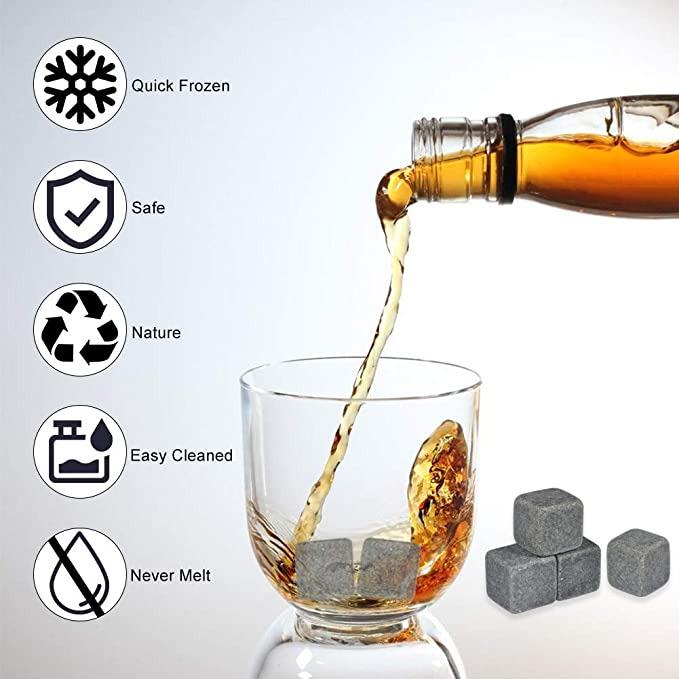 Камені Aura Whiskey Stones для віскі охолодні 9 шт. 2х2 см Сірий (0b1c2845) - фото 3