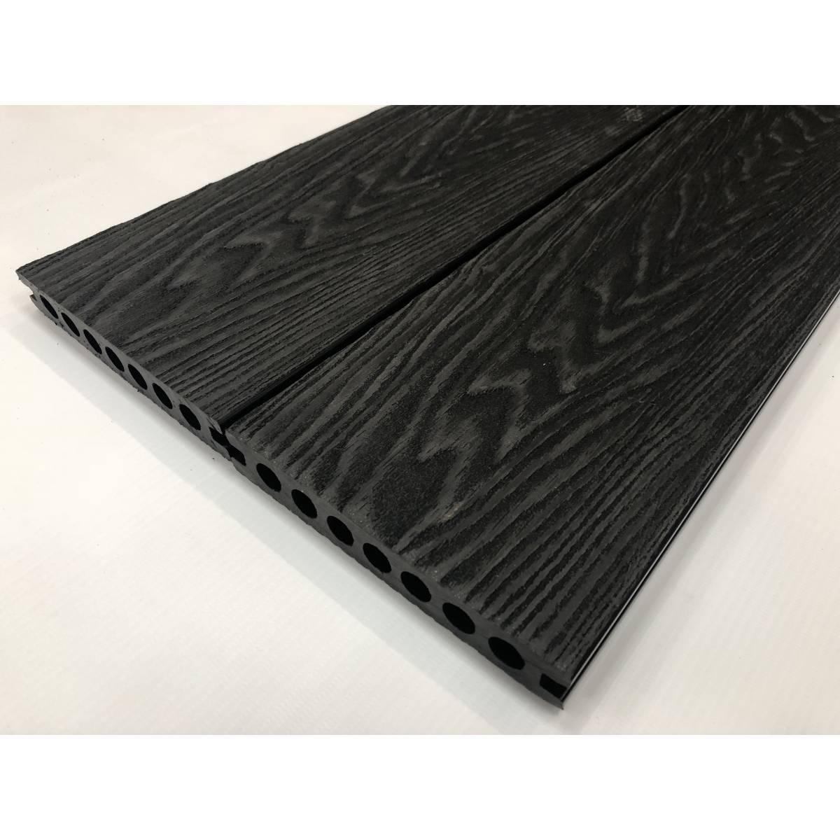 Террасная доска ДПК Renwood Terrace 3D антрацит 139х22х2200 мм