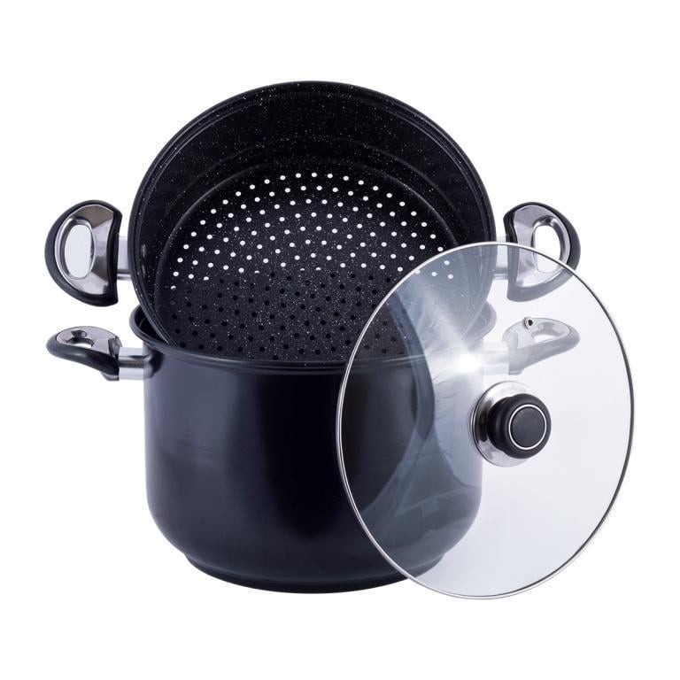 Каструля-пароварка Kamille KM-5831 однорівнева вуглецевої сталі 10 л (2438040519)