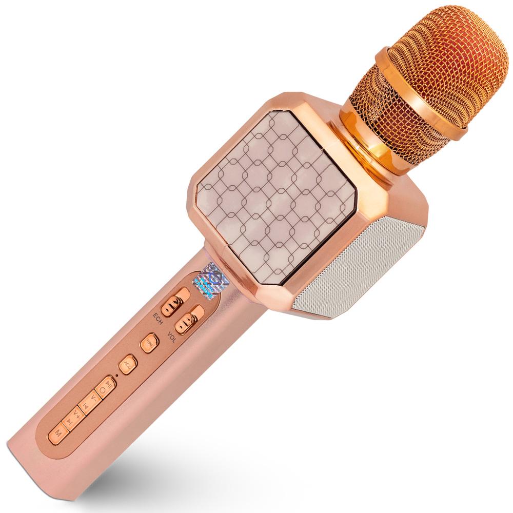 Караоке микрофон Bluetooth Magic Karaoke YS-05 Pro колонка 2в1 Розовый