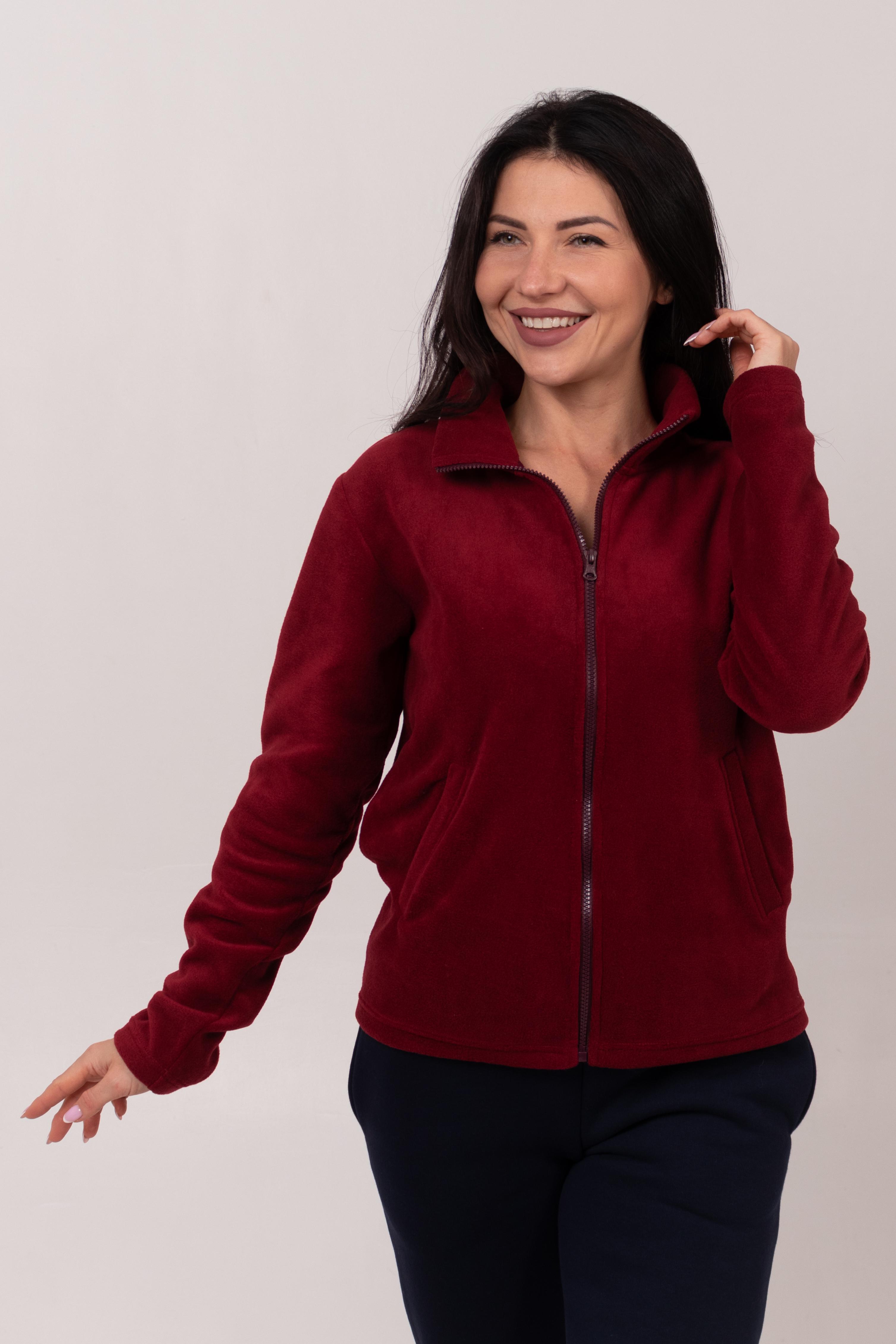 Кофта женская флисовая 9158 L Бордовый (30567683)