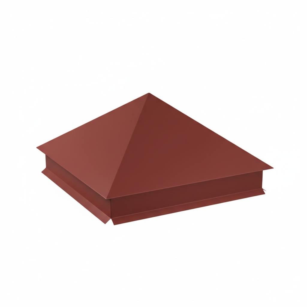 Ковпак 520х520х100 мм МАТ 0,5 RAL3011