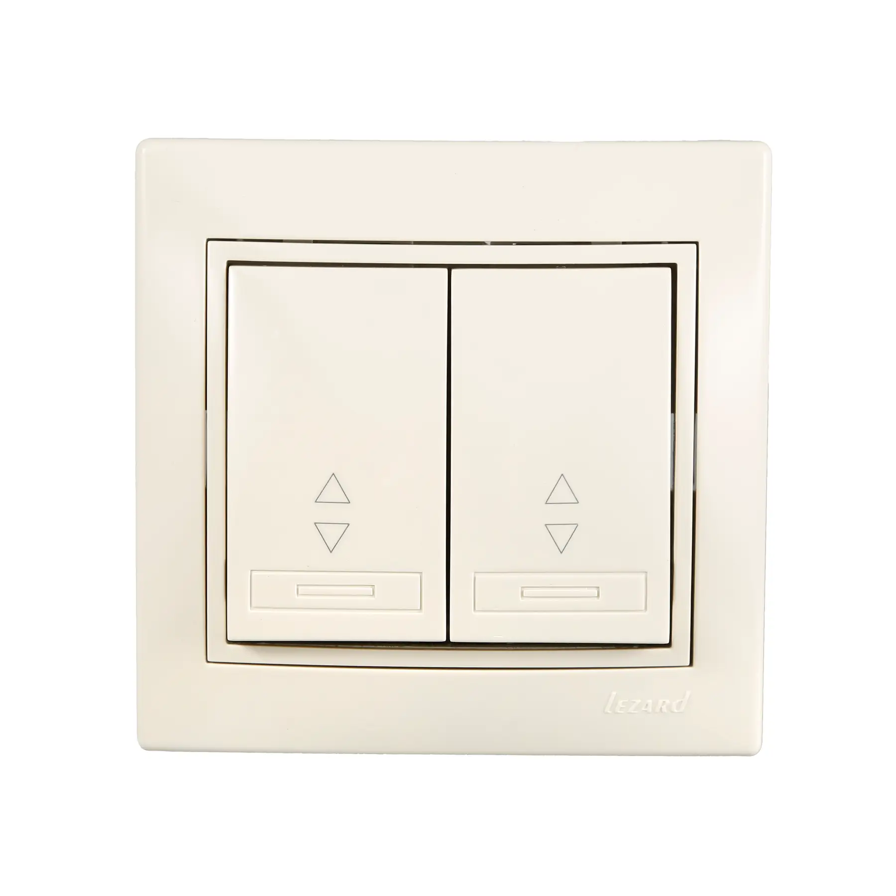 Выключатель Lezard Mira 2-клавишный проходной Кремовой