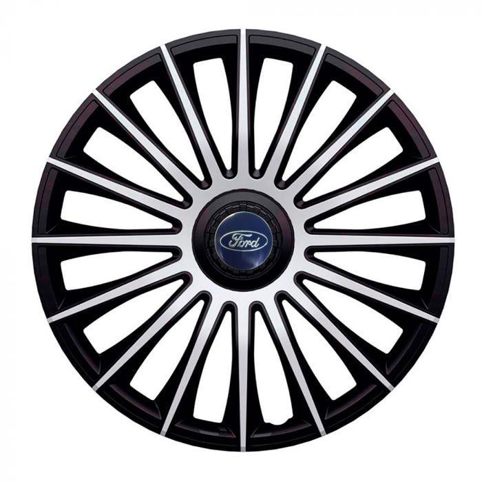 Ковпаки для коліс J-Tec Austin R15 з логотипом Ford 4 шт. Silver/Black Ковпаки для коліс J-Tec Austin R15 з логотипом Ford 4 шт. Silver/Black