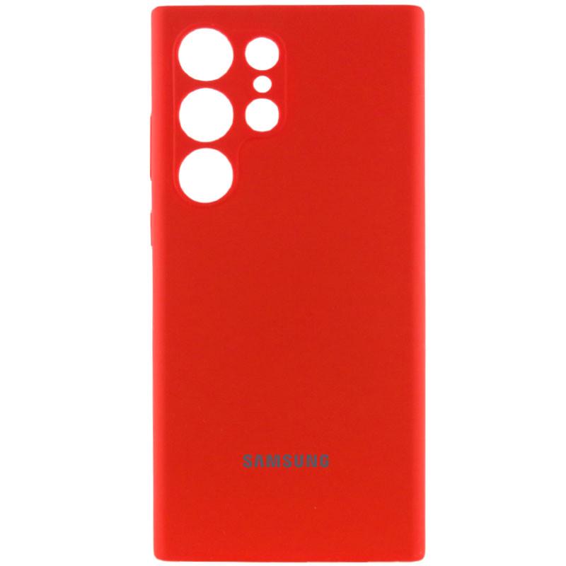Противоударный чехол Silicone Cover Lakshmi Full Camera (AAA) with Logo для Samsung Galaxy S23 Ultra Красный / Red