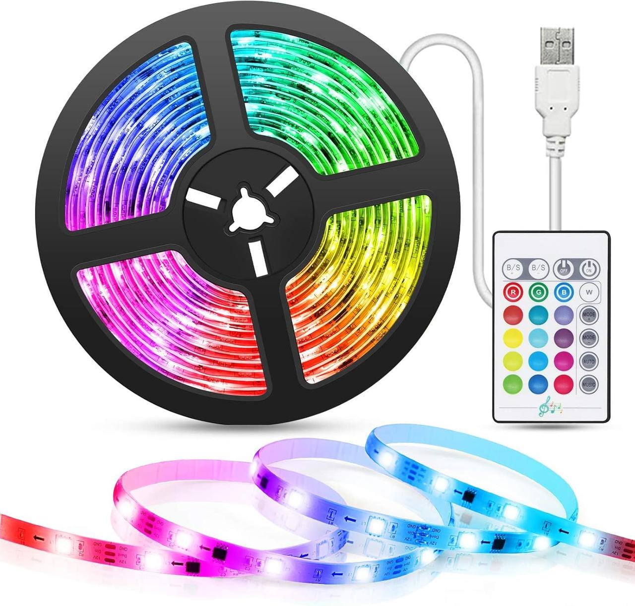 Лента светодиодная TASMOR 5M с питанием от USB RGB с пультом дистанционного управления