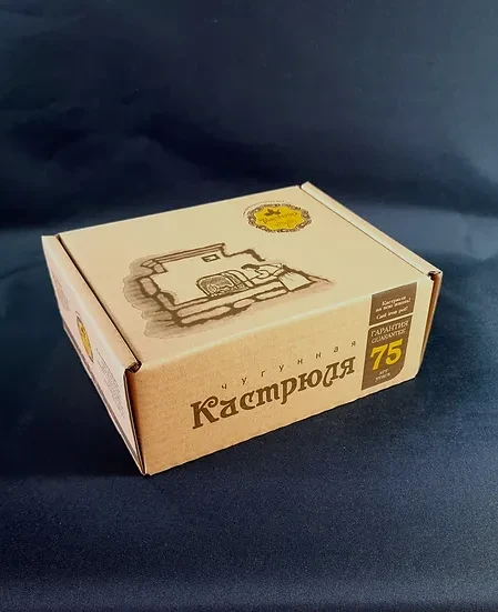 Кастрюля со стеклянной крышкой чугунная 6 л (2375012829) - фото 9