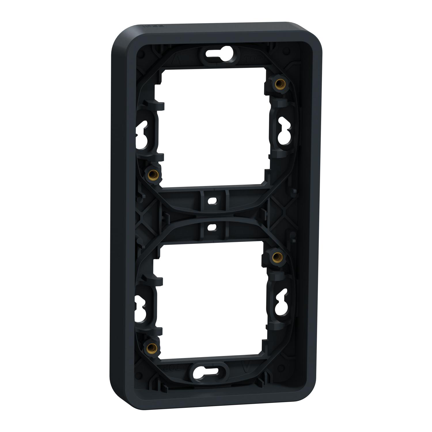 Рамка Schneider Electric двухместный вертикальный IP55 PC Mureva Styl Schneider Electric Черный (MUR34151)