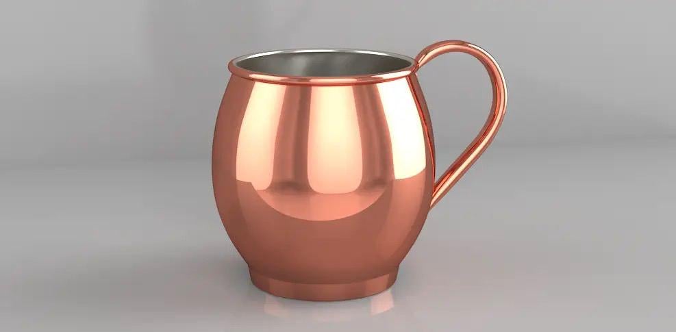 Кружка медная с ручкой ZH 350 мл (0048)