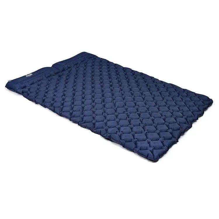 Коврик надувной туристический NMN-207 с подушкой и нейлоновым чехлом с ТПУ покрытием 190х120х5 см Синий (opt-106089)