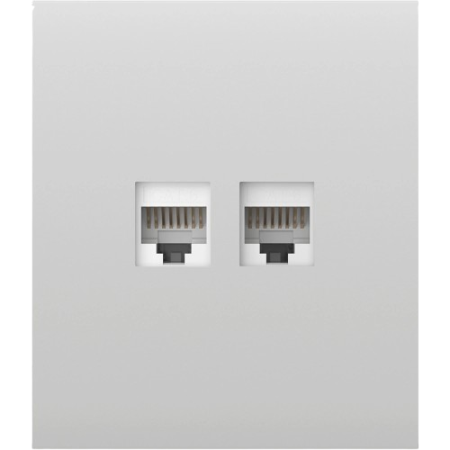 Фронтальная панель Ajax CenterCover LAN до 1 Гбит/с CAT.5e и CAT.6 для 4K White (31022155)