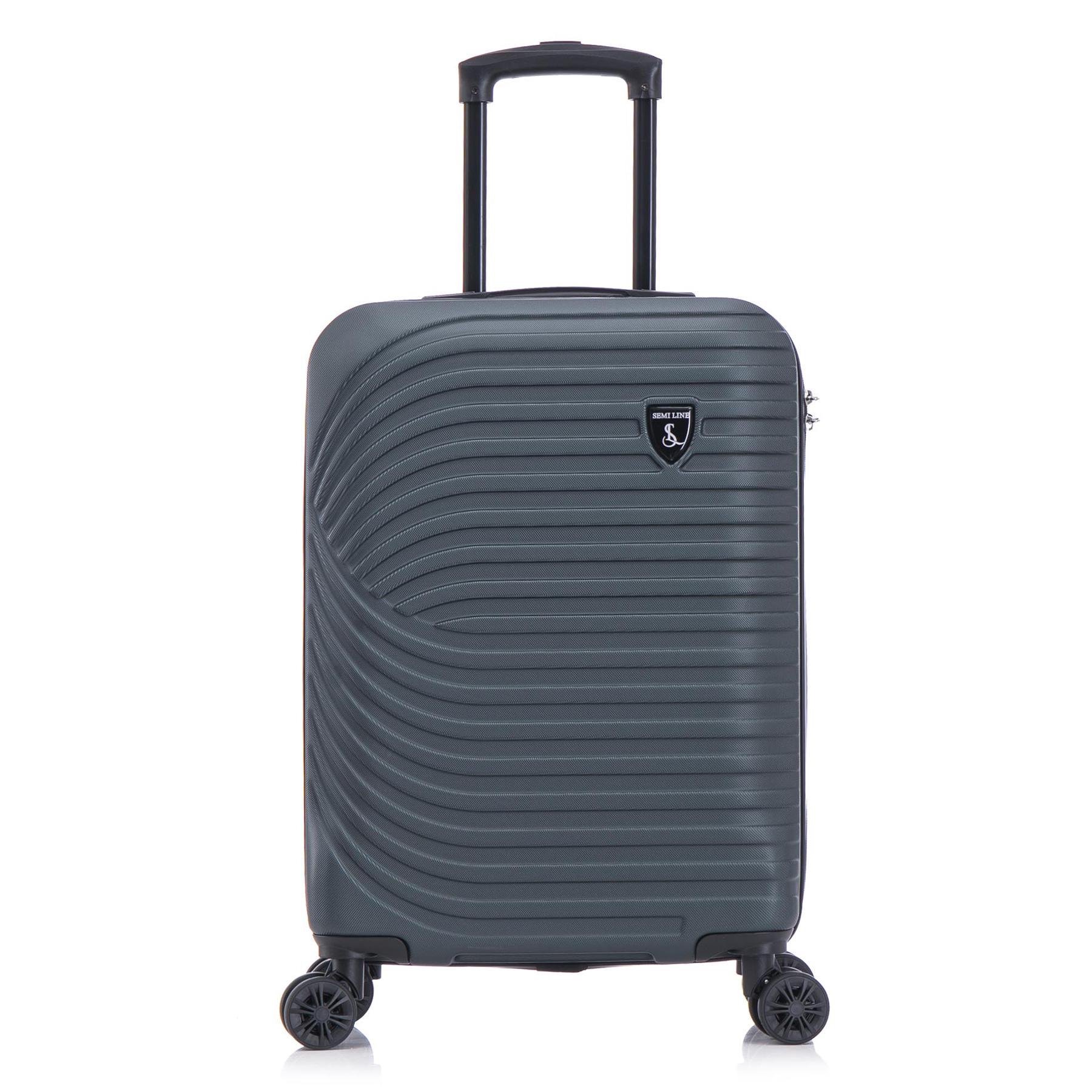 Чемодан SEMI LINE 20" S Navy-Green (T5865-1) - фото 2
