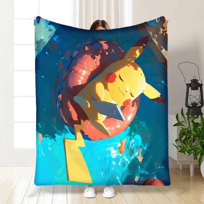 Плед плюшевый с 3D рисунком велюр Пикачу Pokemon 160х200 см (13995А)