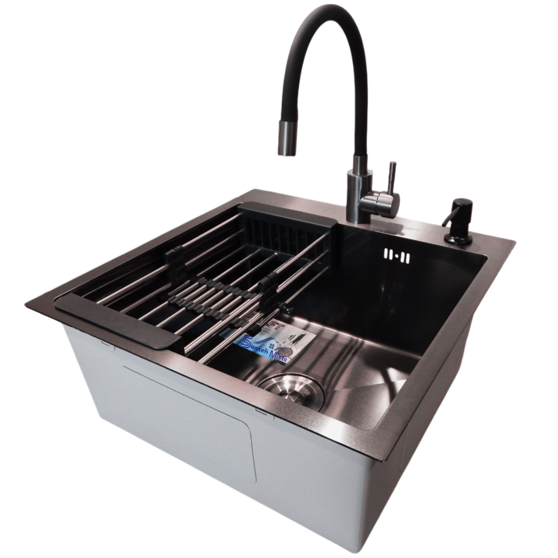 Комплект кухонной мойки Kraft -NANO 5050HM PVD Black (37973)